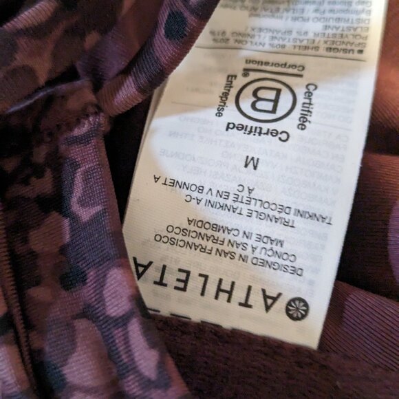 Athleta Triangle Tankini A-C // NWT // Camo Decadent Chocolate Medium - Picture 3 of 7